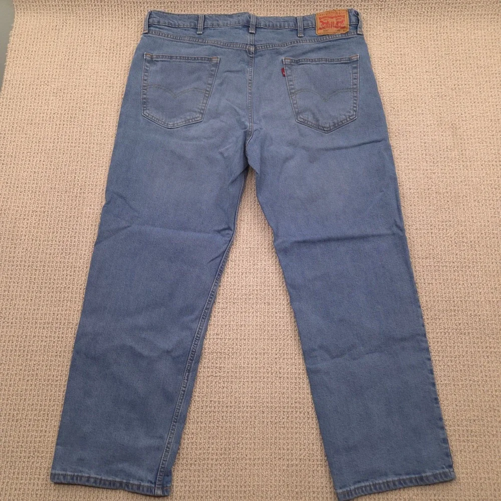 Levis 550 Relaxed Fit Denim Jeans Light Wash Blue Mens‎ 40x30